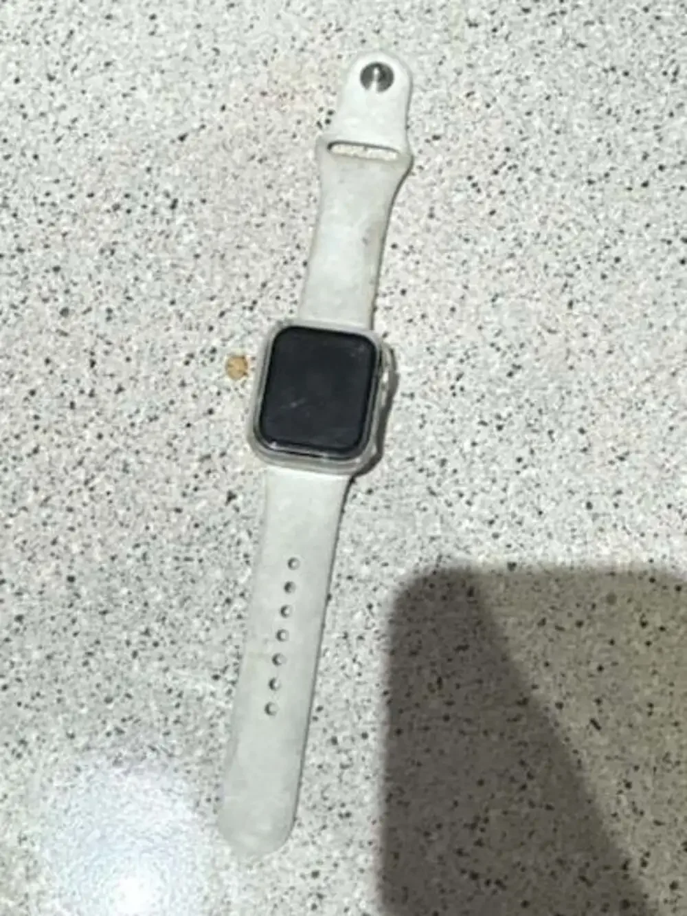 LOCKED Apple Watch SE 40mm Silver Aluminum Case with White Silicone Sport Band